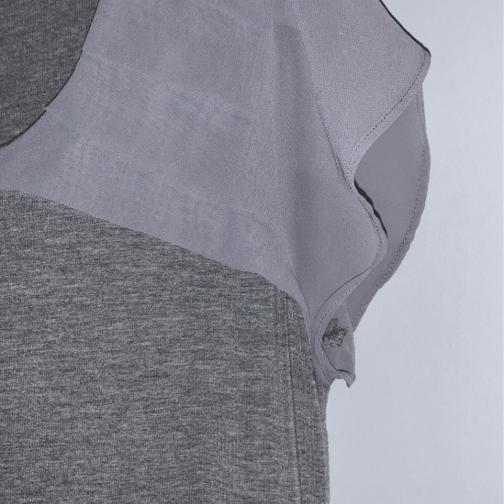 White House Black Market Gray Tee Shirt - Picture 3 of 7